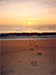 Footprints on Sennen Beach